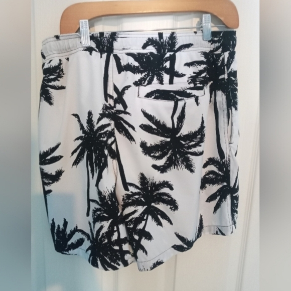 New Surf Society Black Palm Tree Swim Shorts - Picture 3 of 4
